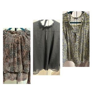 3 Blouse bundle size large 
Joie, Cooper & elle, rachel zoe